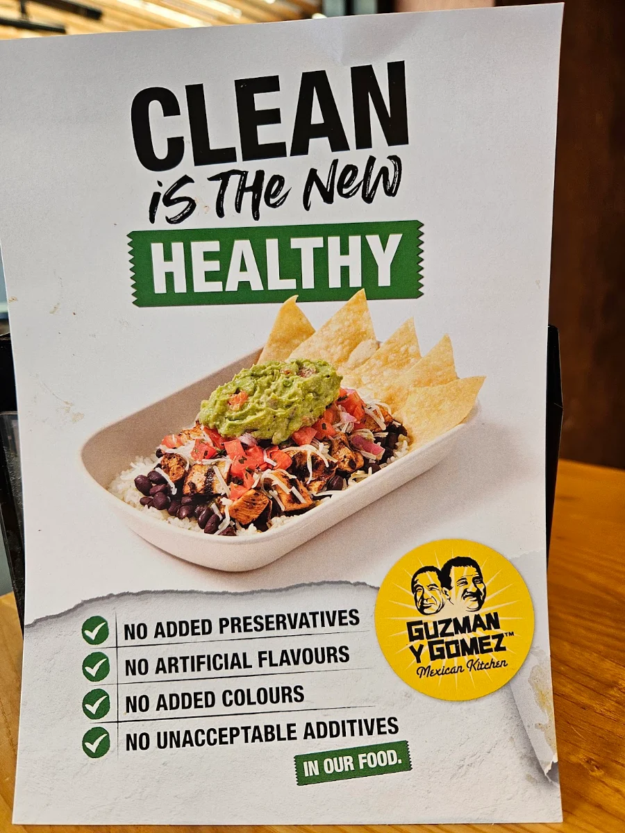 Menu, Guzman y Gomez - Moorabbin