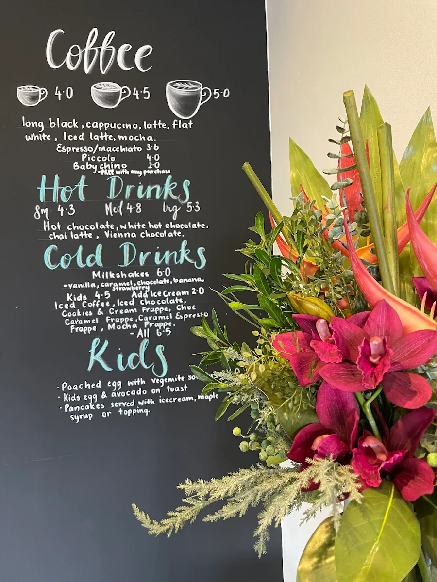 Menu, Coffee Guru Bonner