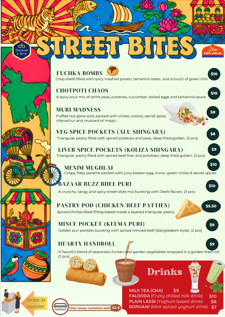 Menu, Bazaar And Bite