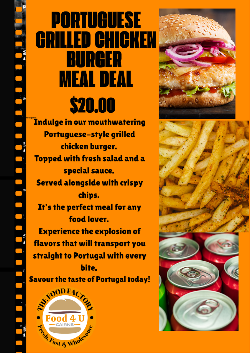 Menu, Food4u Cairns