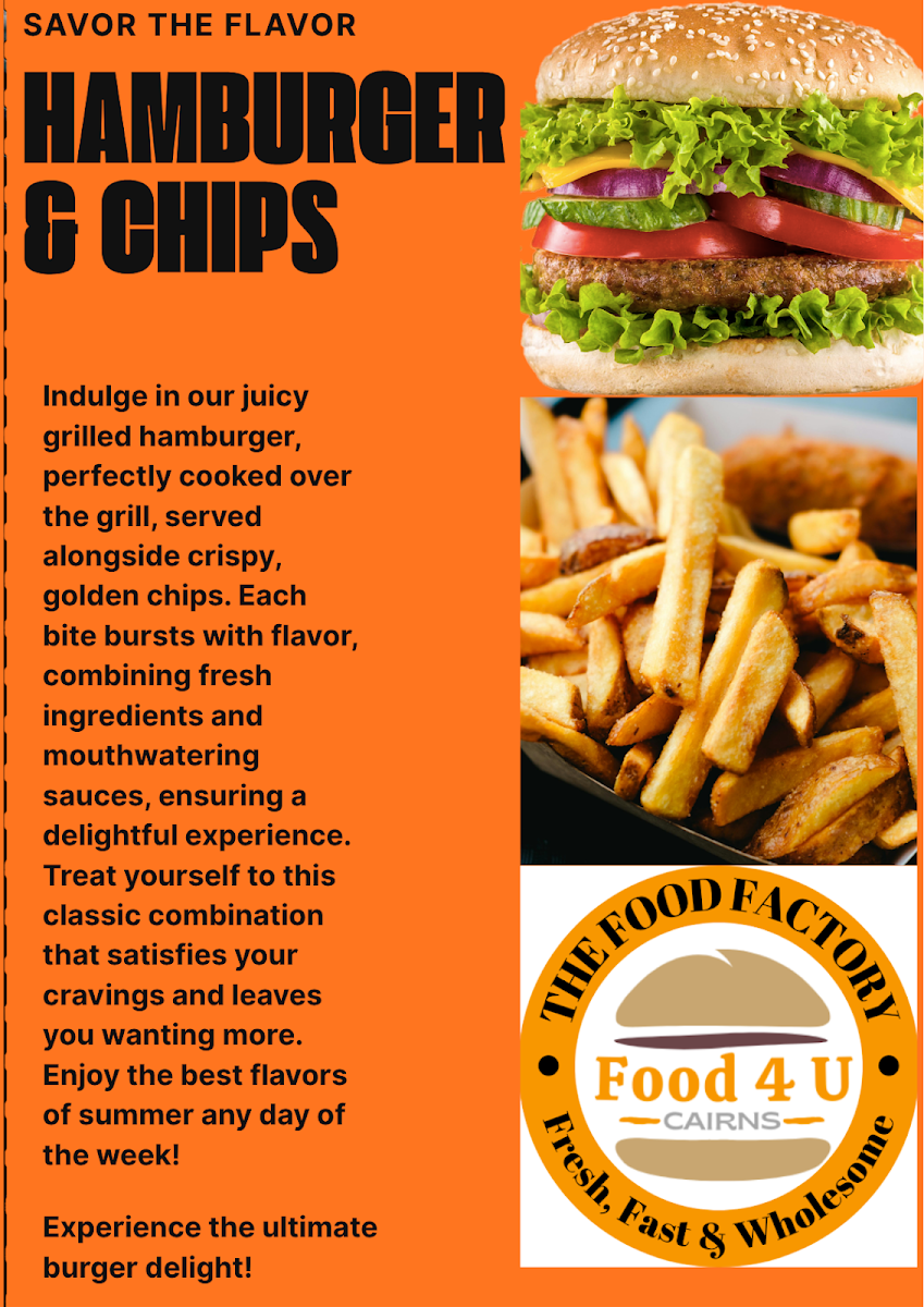Menu, Food4u Cairns