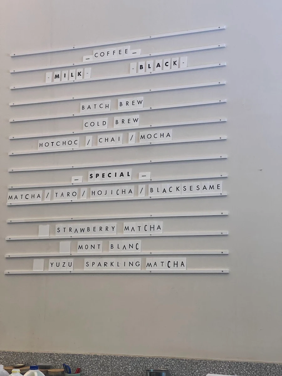 Menu, Mascavado Café & Pâtisserie