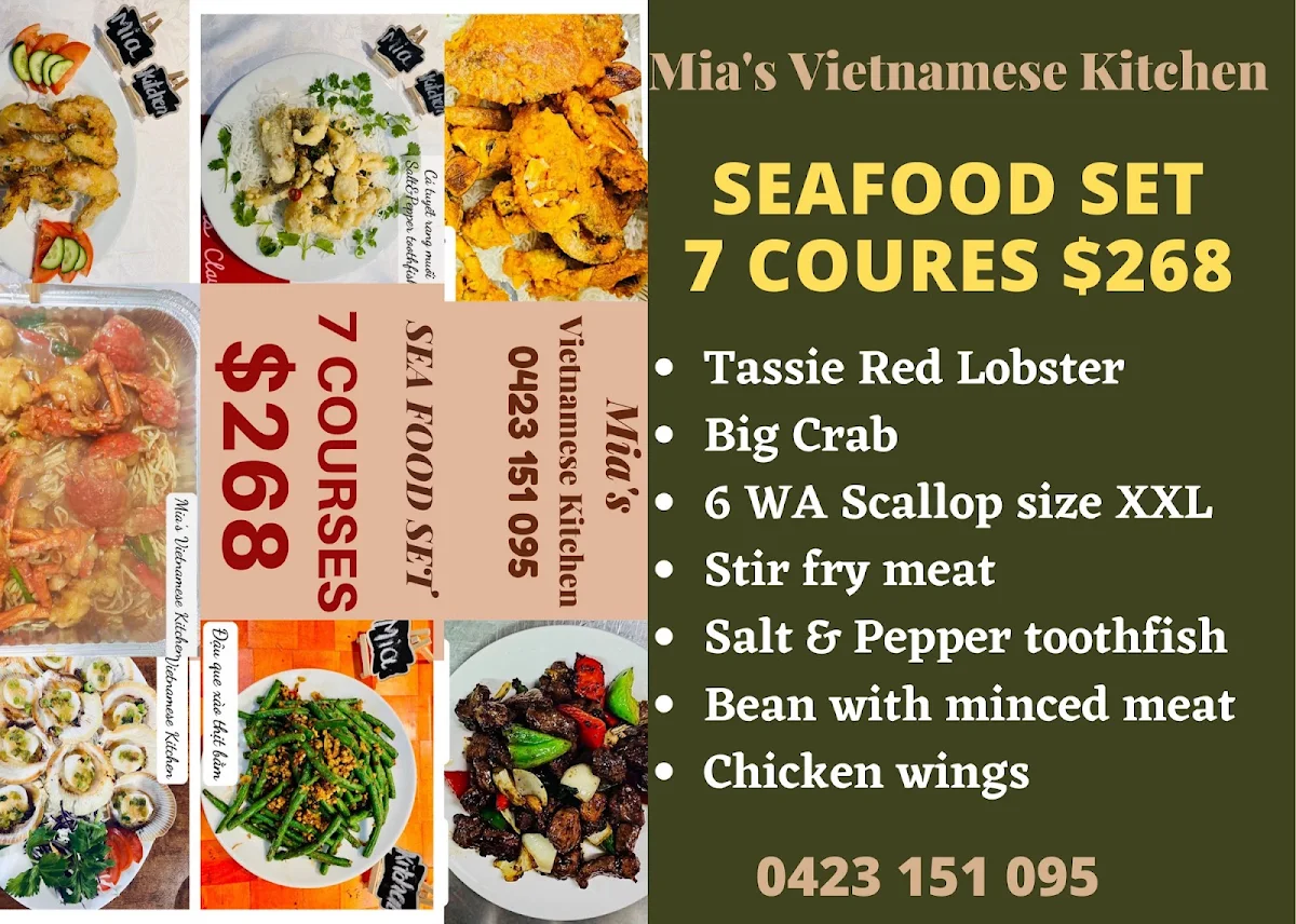 Menu, Mia's Vietnamese Kitchen