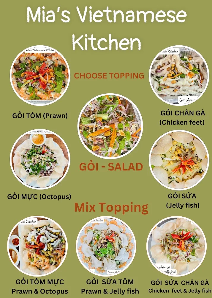 Menu, Mia's Vietnamese Kitchen