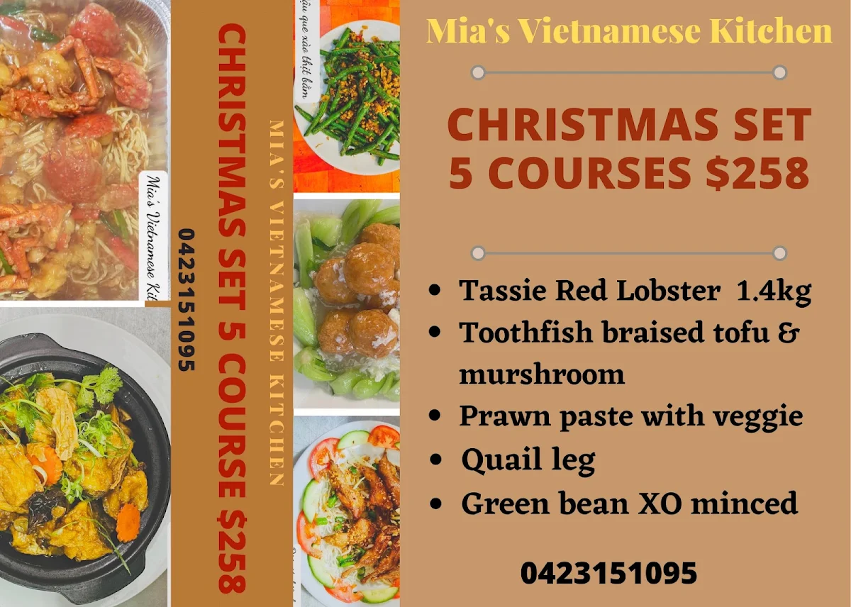Menu, Mia's Vietnamese Kitchen