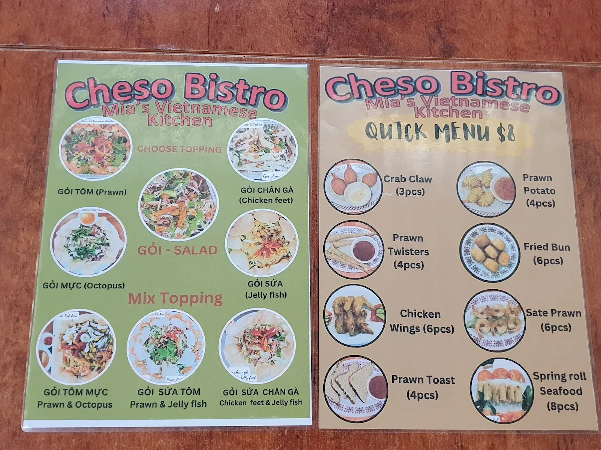 Menu, Mia's Vietnamese Kitchen