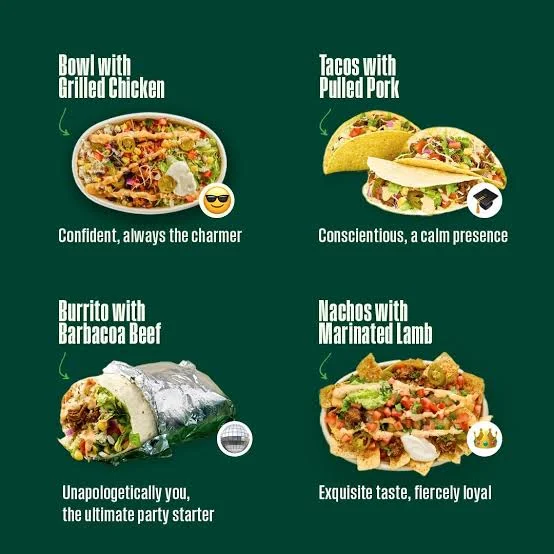 Menu, Zambrero Byford