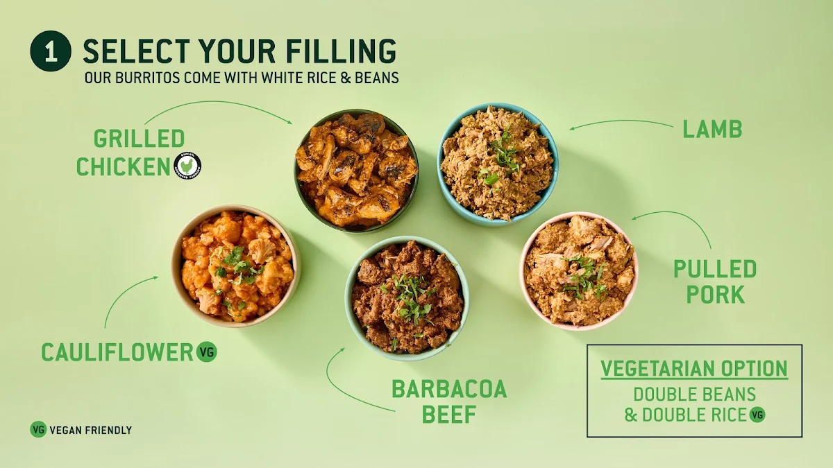 Menu, Zambrero Byford