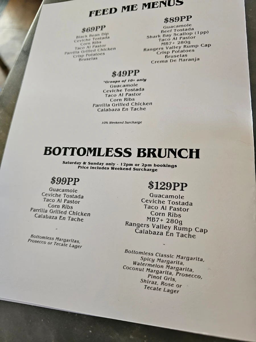 Menu, Bóveda
