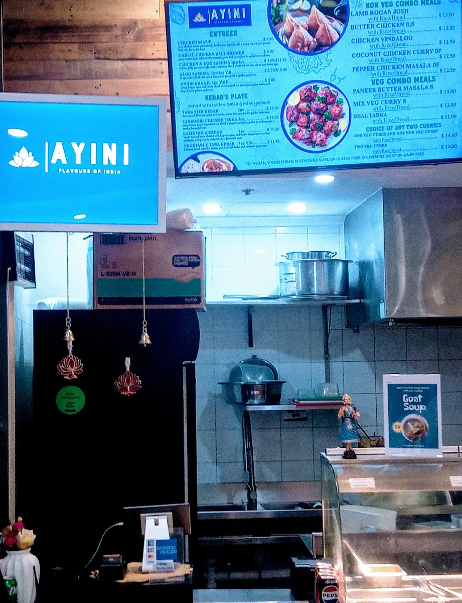 Menu, AYINI Flavours of India
