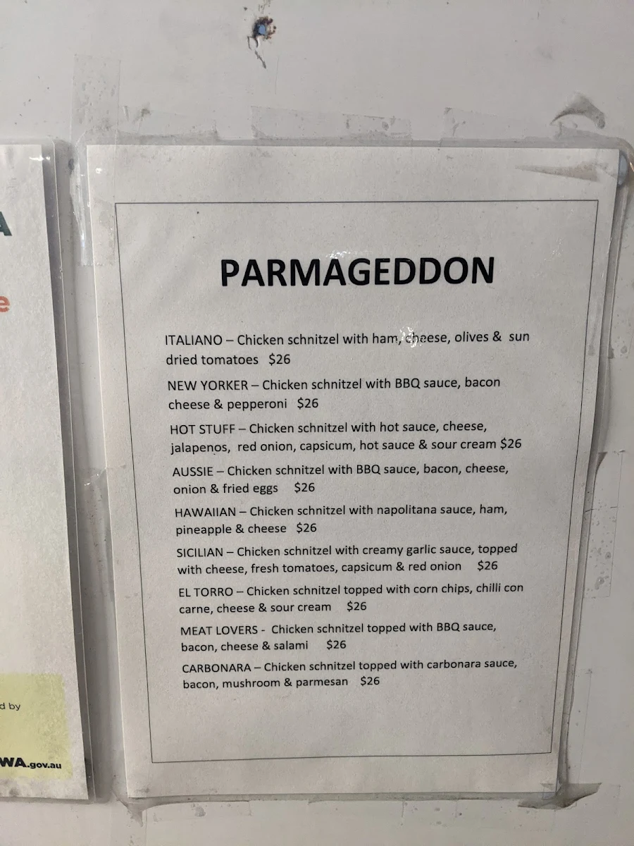 Menu, MEAN BEAN DINER