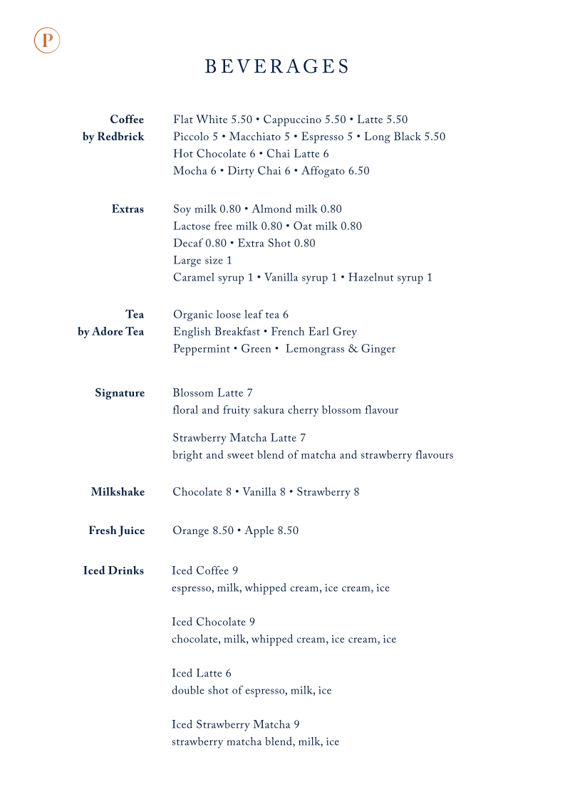 Menu, Pollen