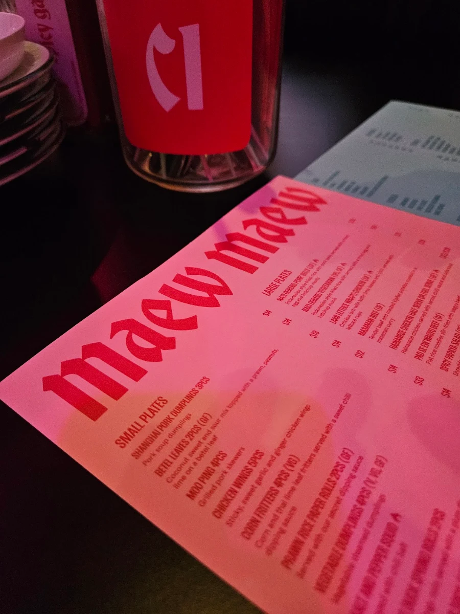 Menu, MAEW MAEW