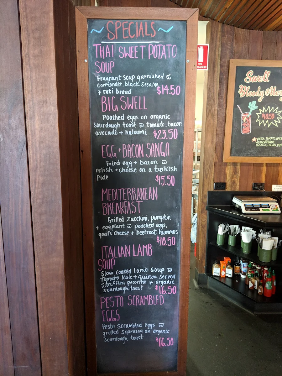 Menu, Swell Foods & Coastal Catering
