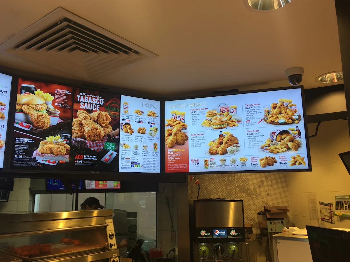 Menu, KFC Preston