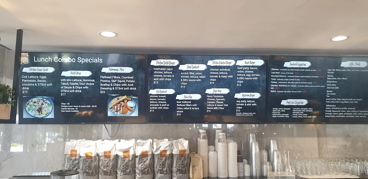 Menu, Tier One Cafe - Chatswood
