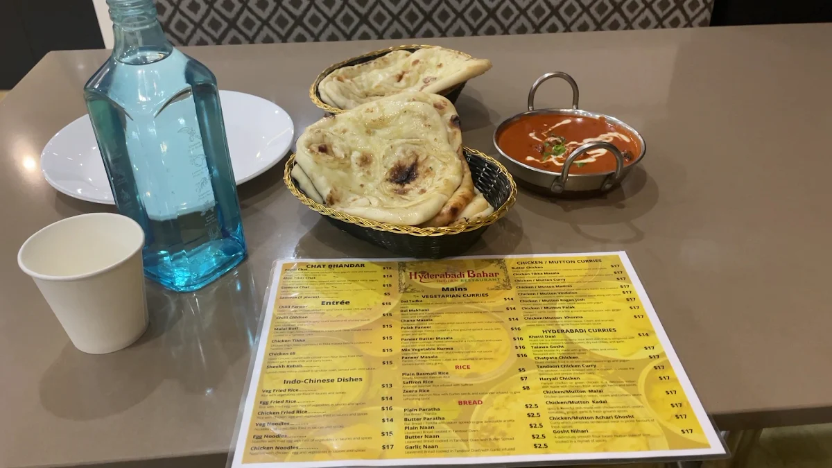 Menu, Hyderabadi Bahar Indian Restaurant