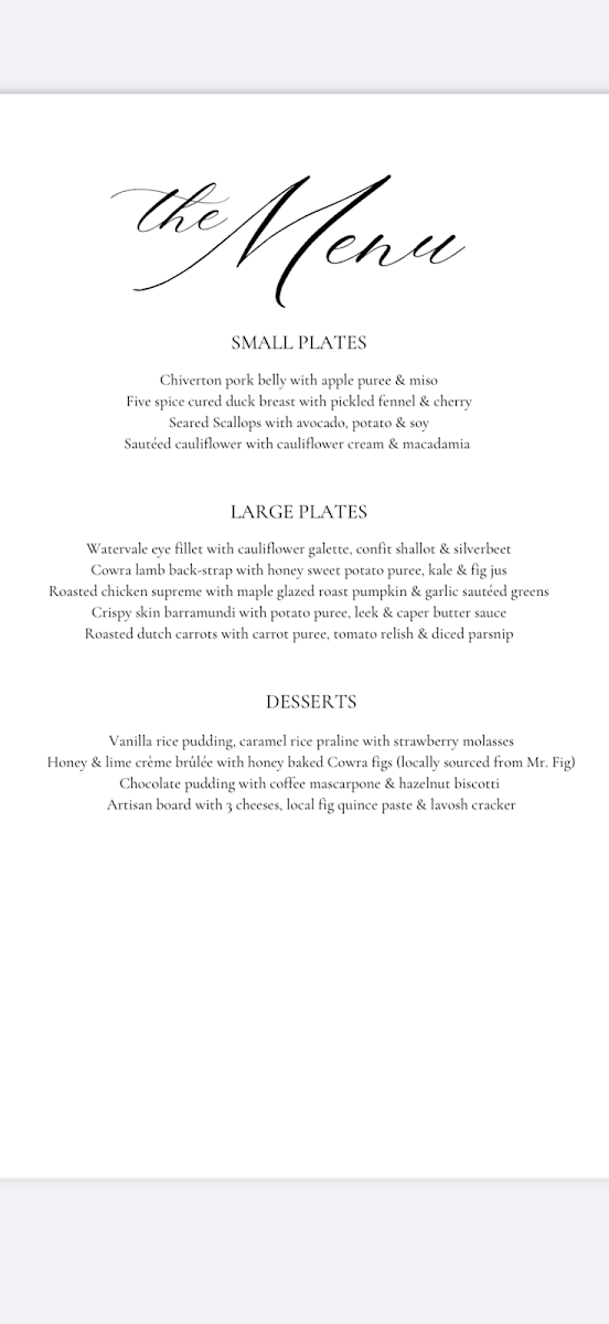 Menu photo 1