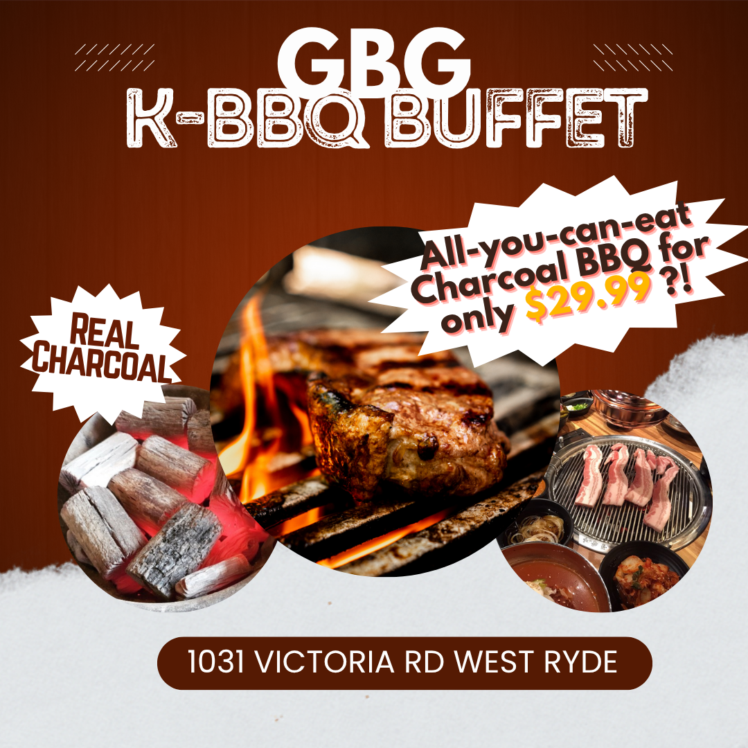 Menu, GBG Buffet Charcoal KBBQ WEST RYDE (ALL YOU CAN EAT)