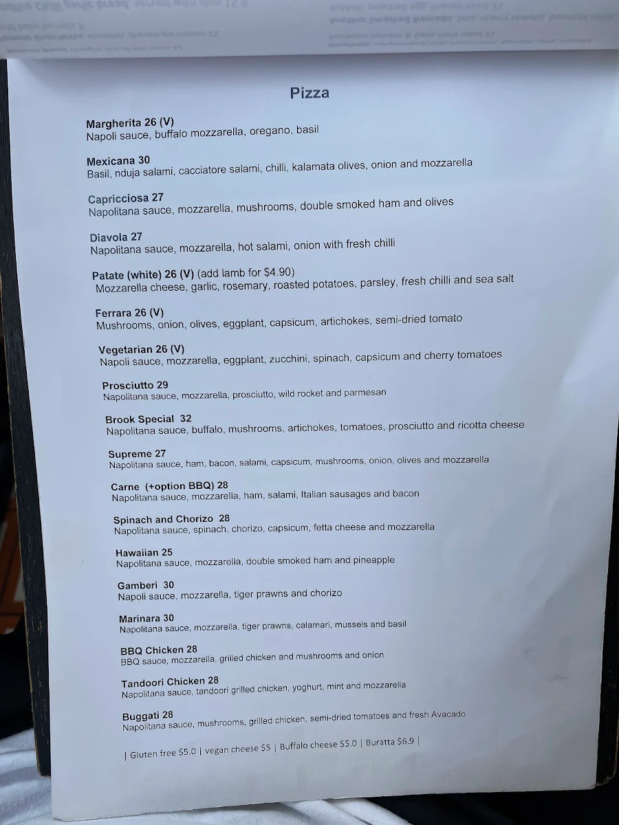 Menu, The Brook Eatery - Cherrybrook