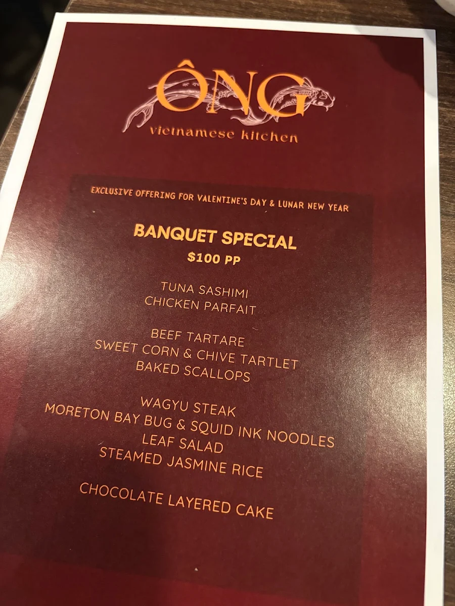 Menu, Ông Vietnamese