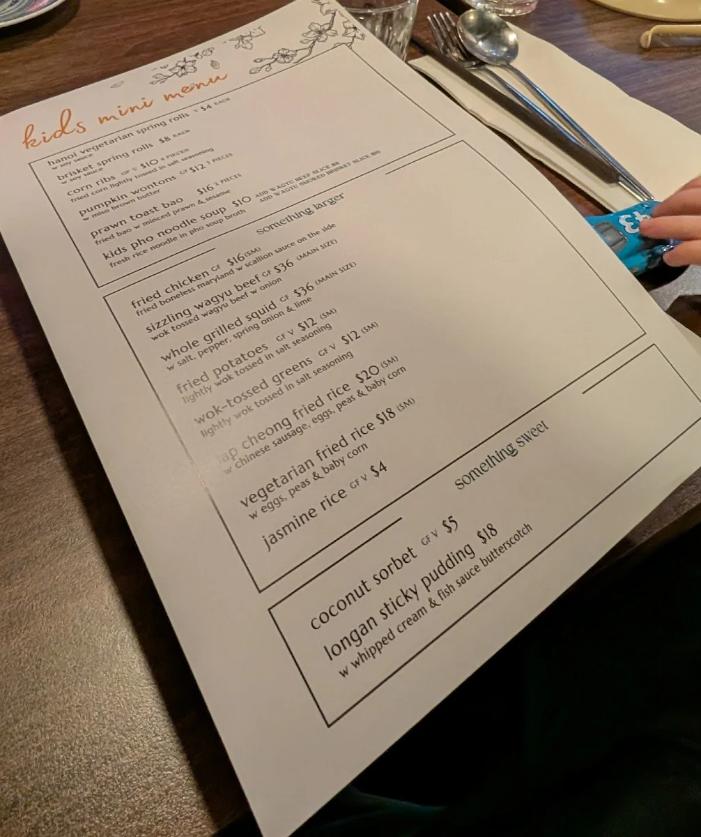 Menu, Ông Vietnamese