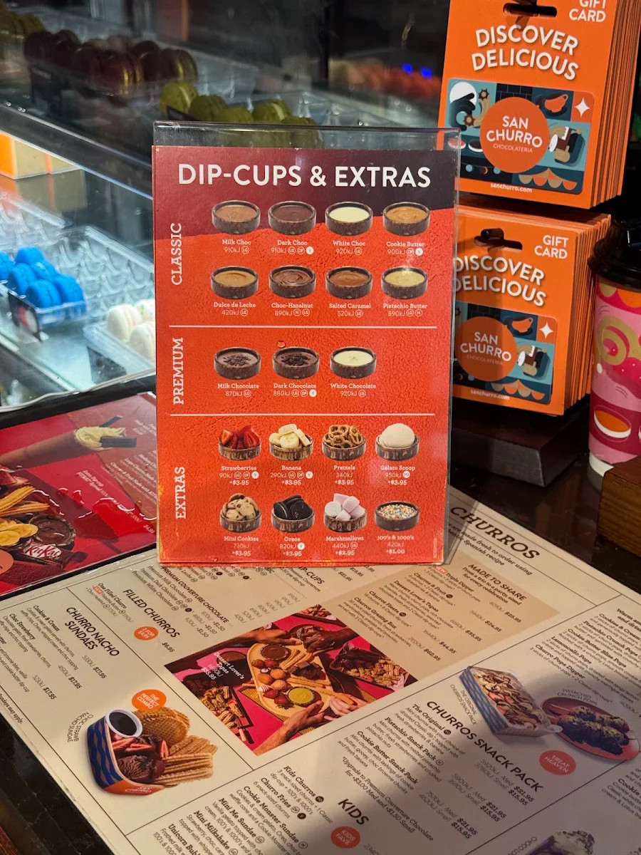 Menu, San Churro QV Melbourne