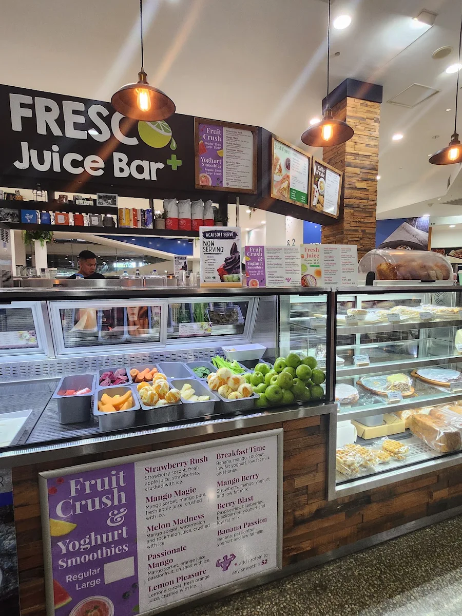 Menu, Fresco Juice Bar Plus