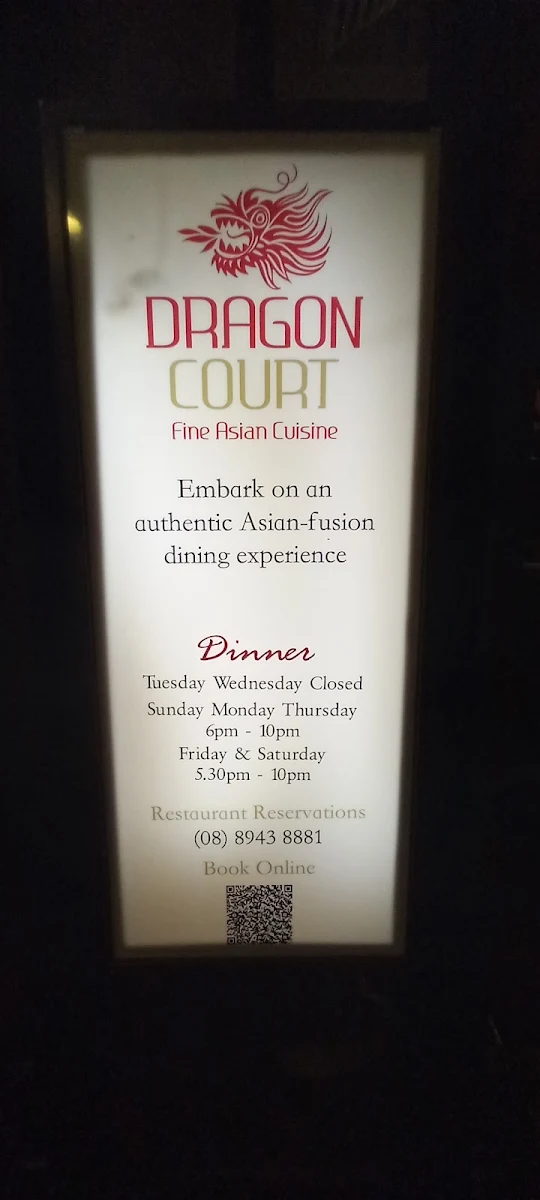 Menu, Dragon Court