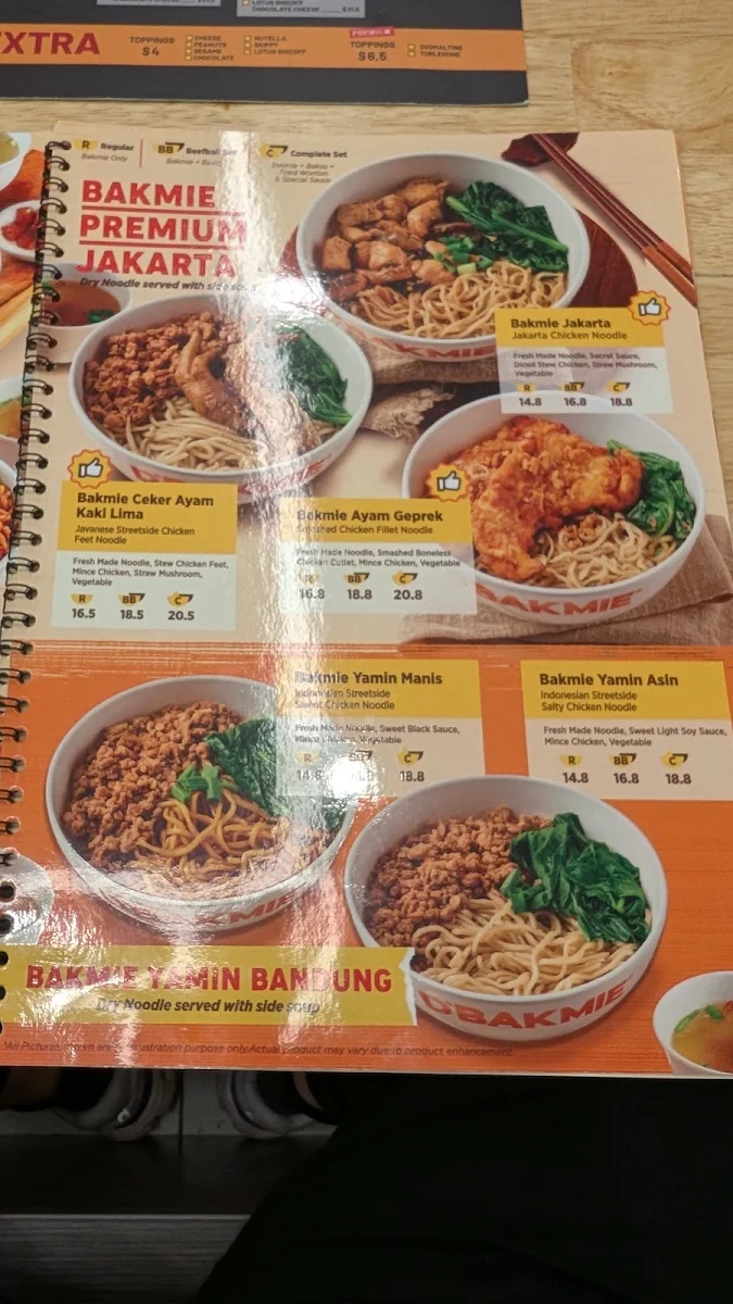 Menu, D'Bakmie @ Lygon St (Halal)