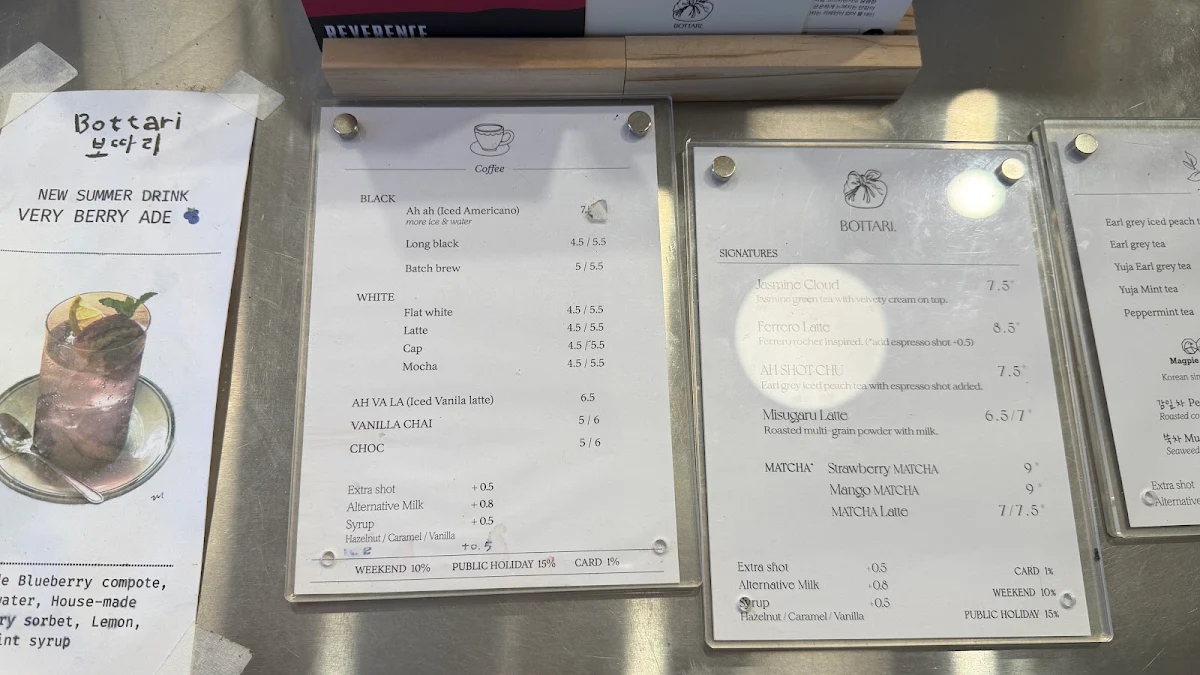 Menu, Bottari