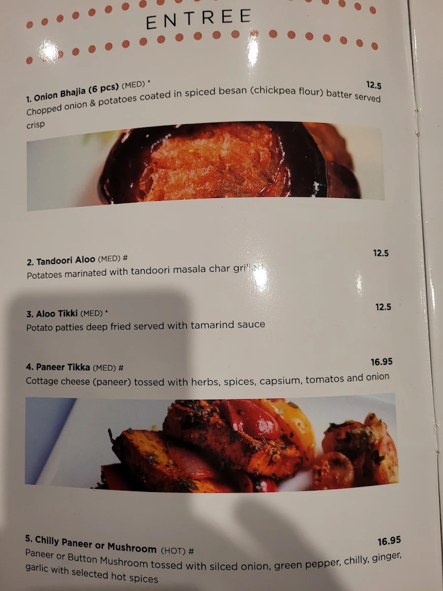 Menu, Dhaba Innaloo