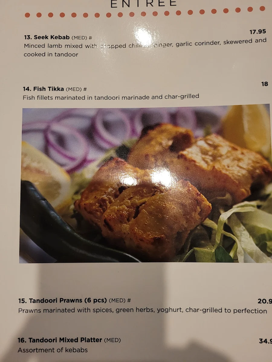 Menu, Dhaba Innaloo