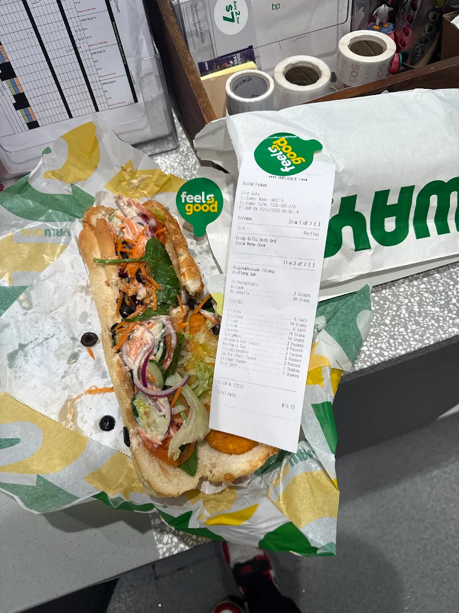 Menu, Subway