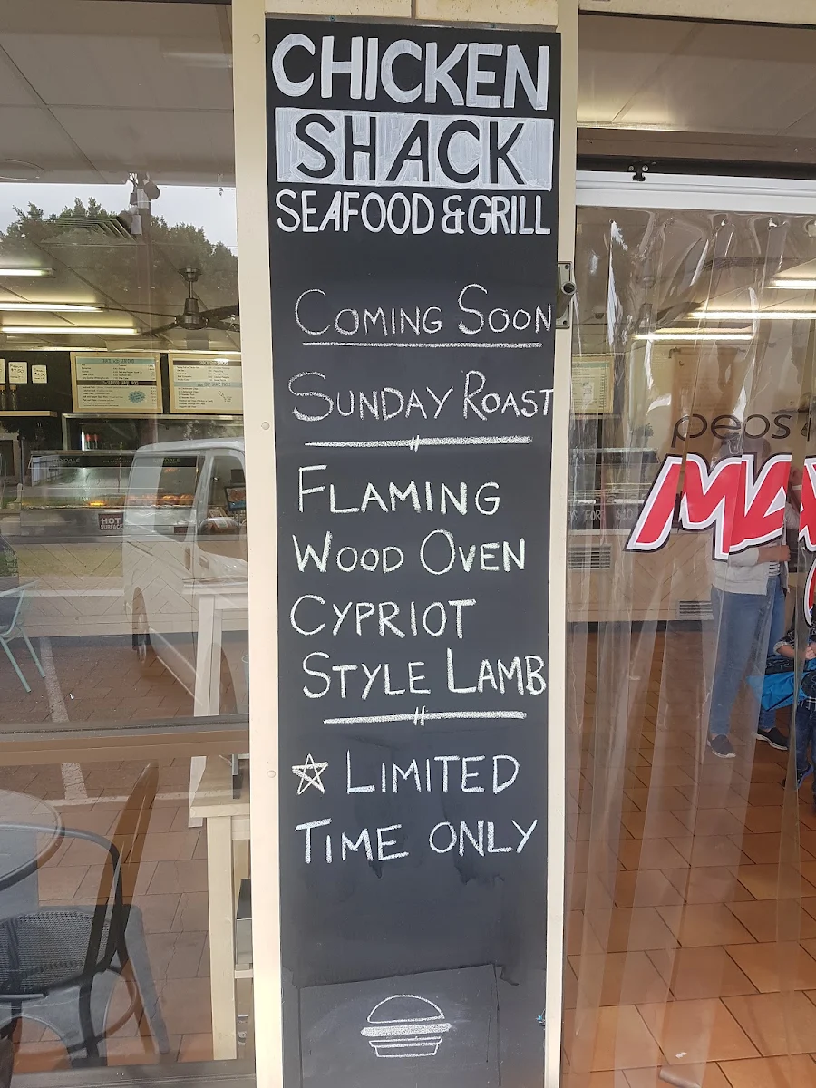 Menu, Chicken Shack Seafood & Grill