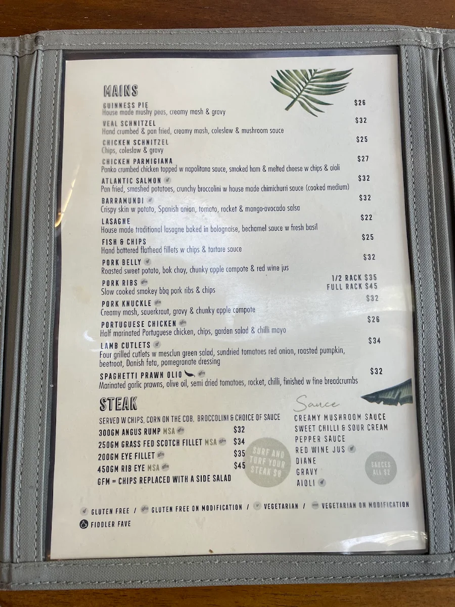 Menu, The Fiddler