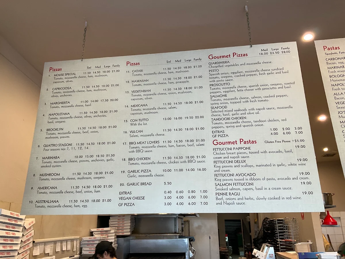 Menu, Piccolino Express (takeaway)