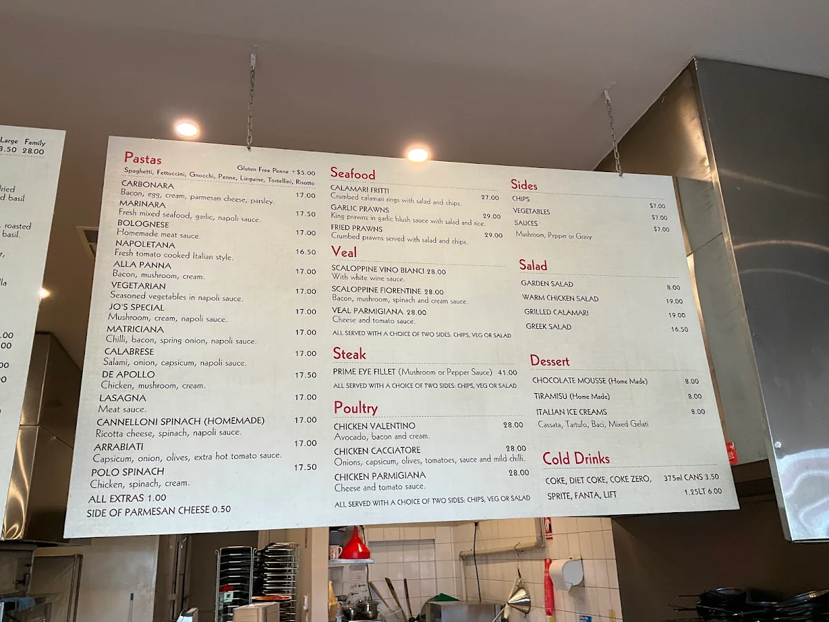 Menu, Piccolino Express (takeaway)