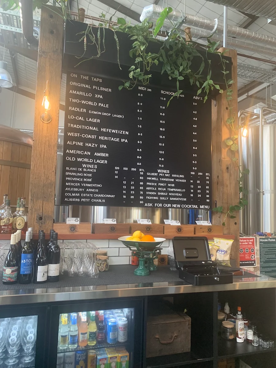 Menu, Chuck and Son's Brewing Co.