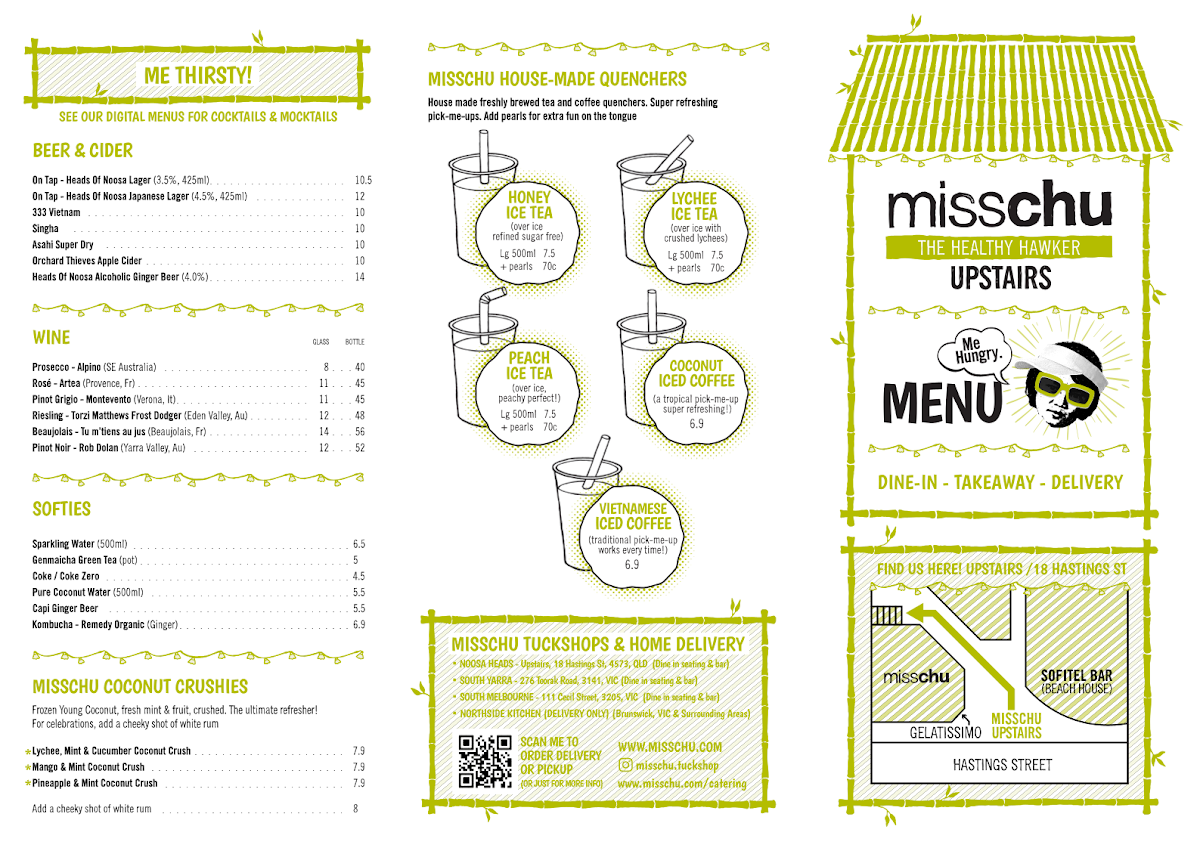 Menu, MISSCHU Upstairs