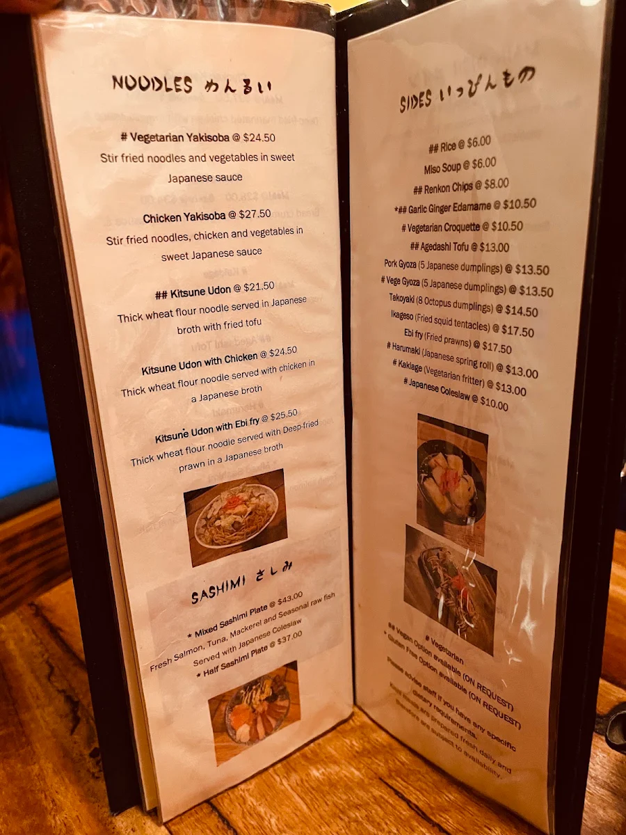 Menu, Kishi