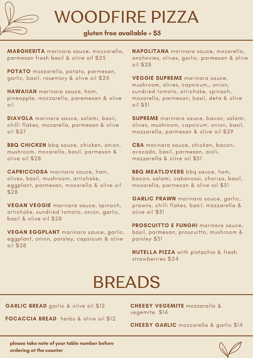 Menu, The Mill House Cafe