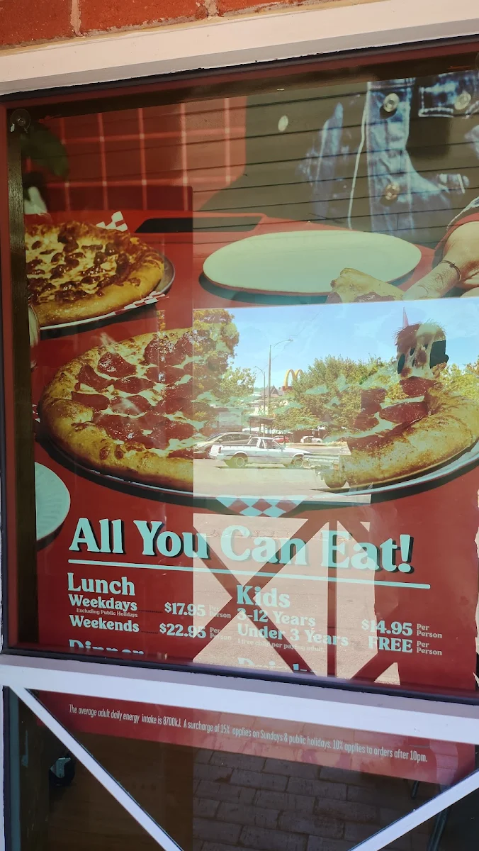 Menu, Pizza Hut Ballarat Dine In