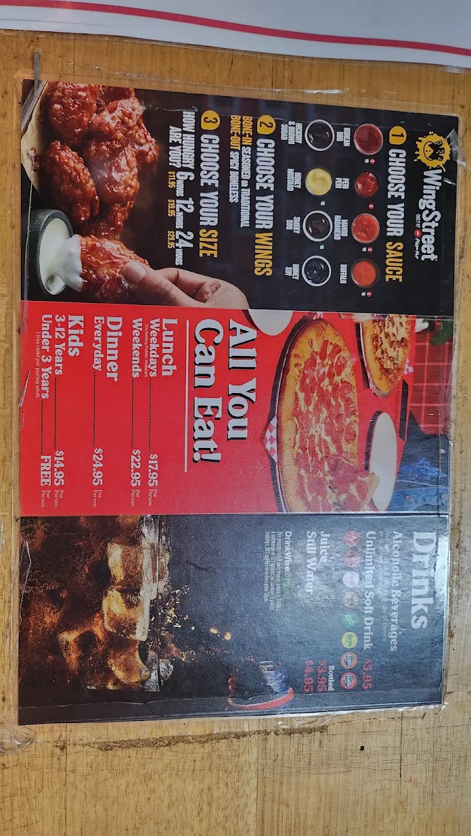 Menu, Pizza Hut Ballarat Dine In