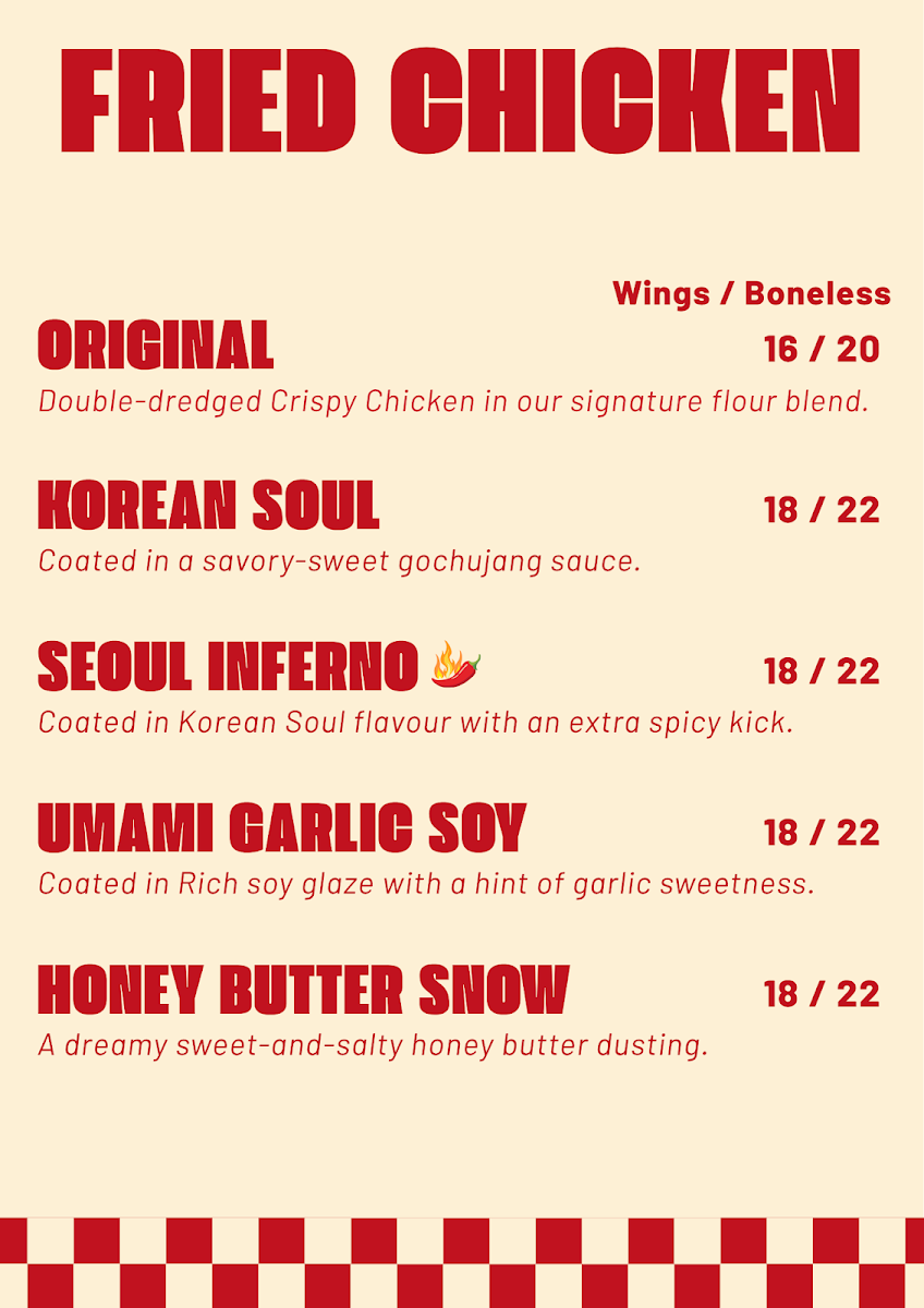 Menu, K CRUNCH