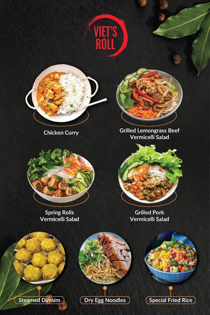 Menu, Viet's Roll Cleveland