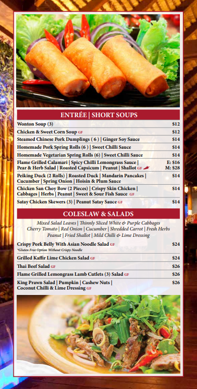 Menu, Andy's Kitchen