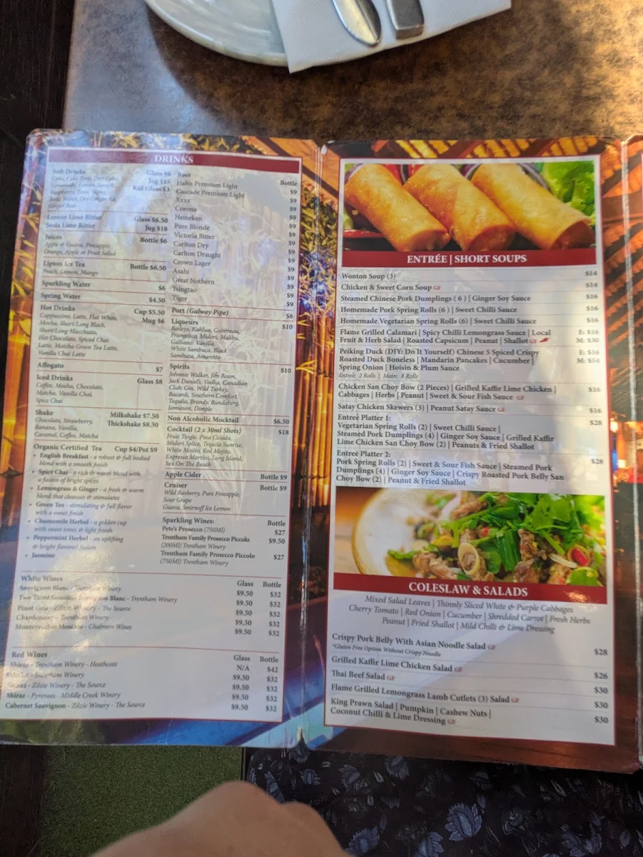 Menu, Andy's Kitchen