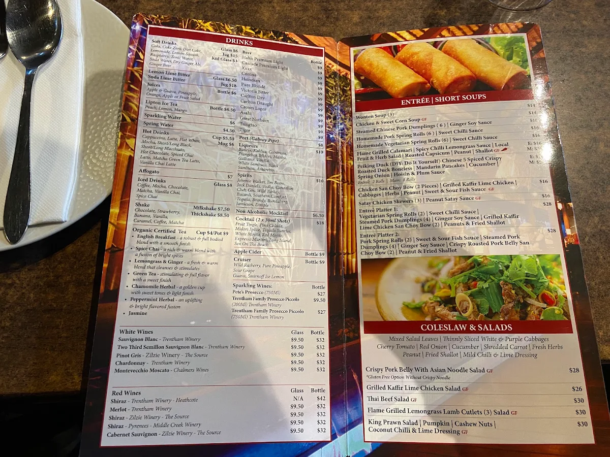 Menu, Andy's Kitchen