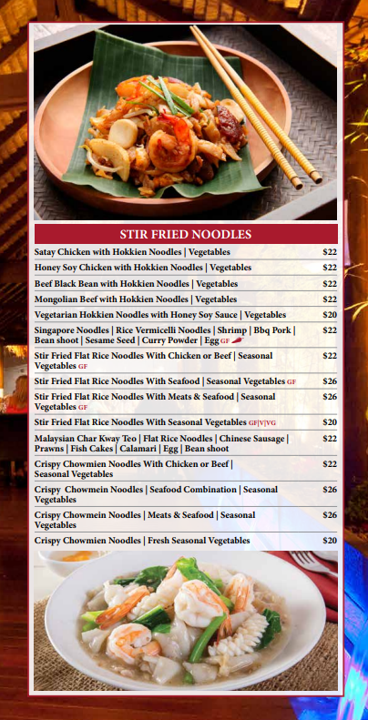 Menu, Andy's Kitchen